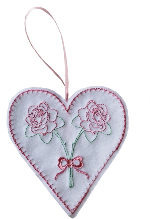 Ith Rose Heart And Butterfly Lavender Bags - Heart (562x806), Png Download