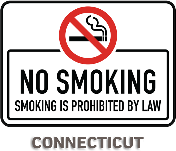 Connecticut No Smoking Sign - Smoking (600x530), Png Download