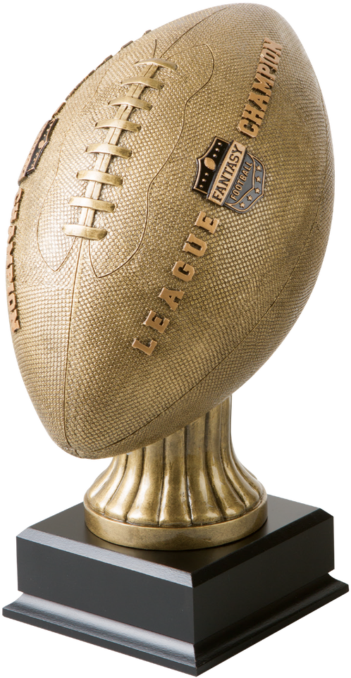 12 3/4" Football Large Champion Resin Trophy - Fantasy Football (498x962), Png Download