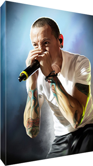 Details About Linkin Park Chester Bennington Poster - Singing (600x600), Png Download