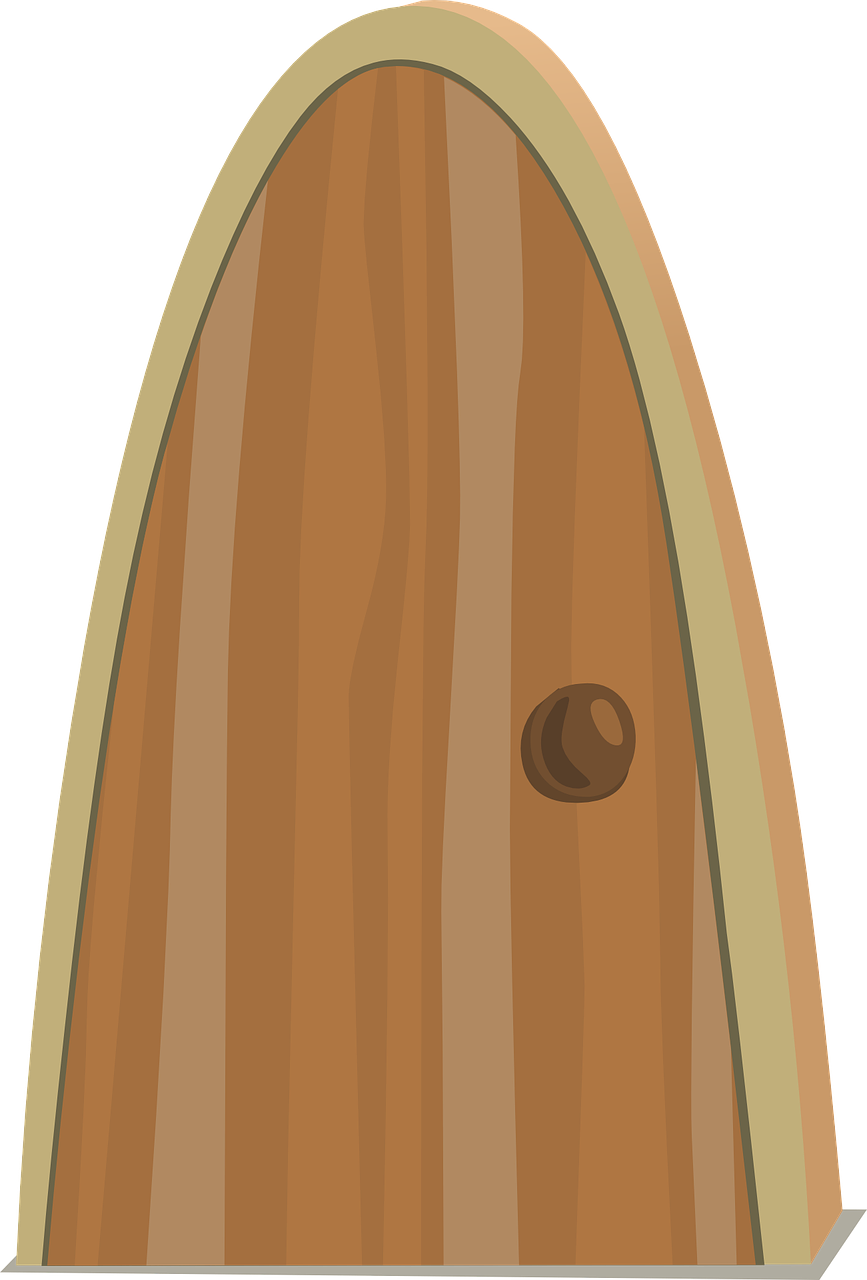 Clipart Transparent Download Wood Entrance Entry Free - Porta De Madeira Desenho Png (867x1280), Png Download