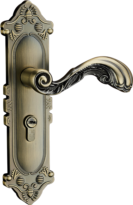 Bronze Door Green Bronze Door Lock Gold Black Door - Wooden Door Lock Png (800x800), Png Download