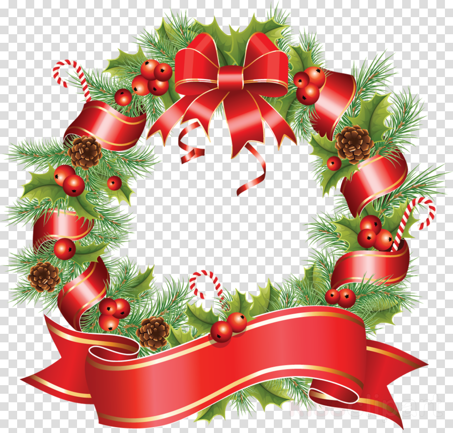Christmas Wreath Transparent Png - Christmas Round Frame (900x860), Png Download