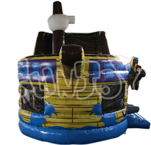 Pirate Ship Bounce House Slide Combo - Boat (600x600), Png Download