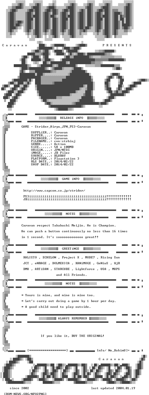 Strider Hiryu Jpn Ps3-caravan - Hudson Soft (624x1644), Png Download