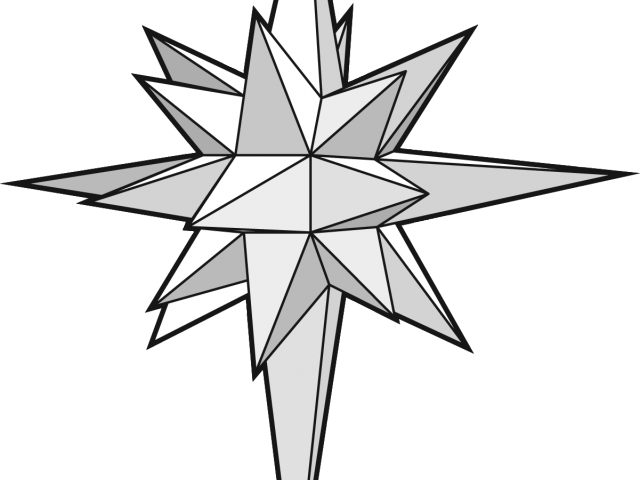 Drawn 3d Star - Star Of Bethlehem Paper (640x480), Png Download