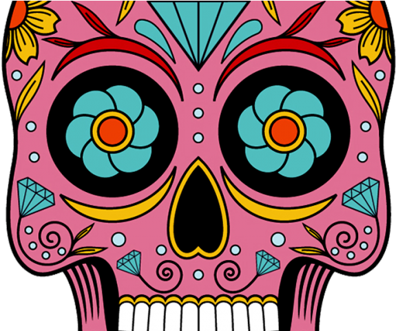 Day Of The Dead Clipart Face - Imagenes De Carabelas Mexicanas (640x480), Png Download