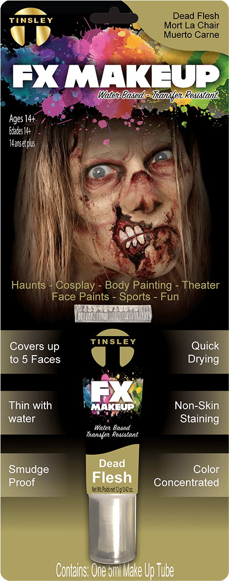 Dead Flesh Fx Face Paint - Face Paint With Brown (800x1268), Png Download