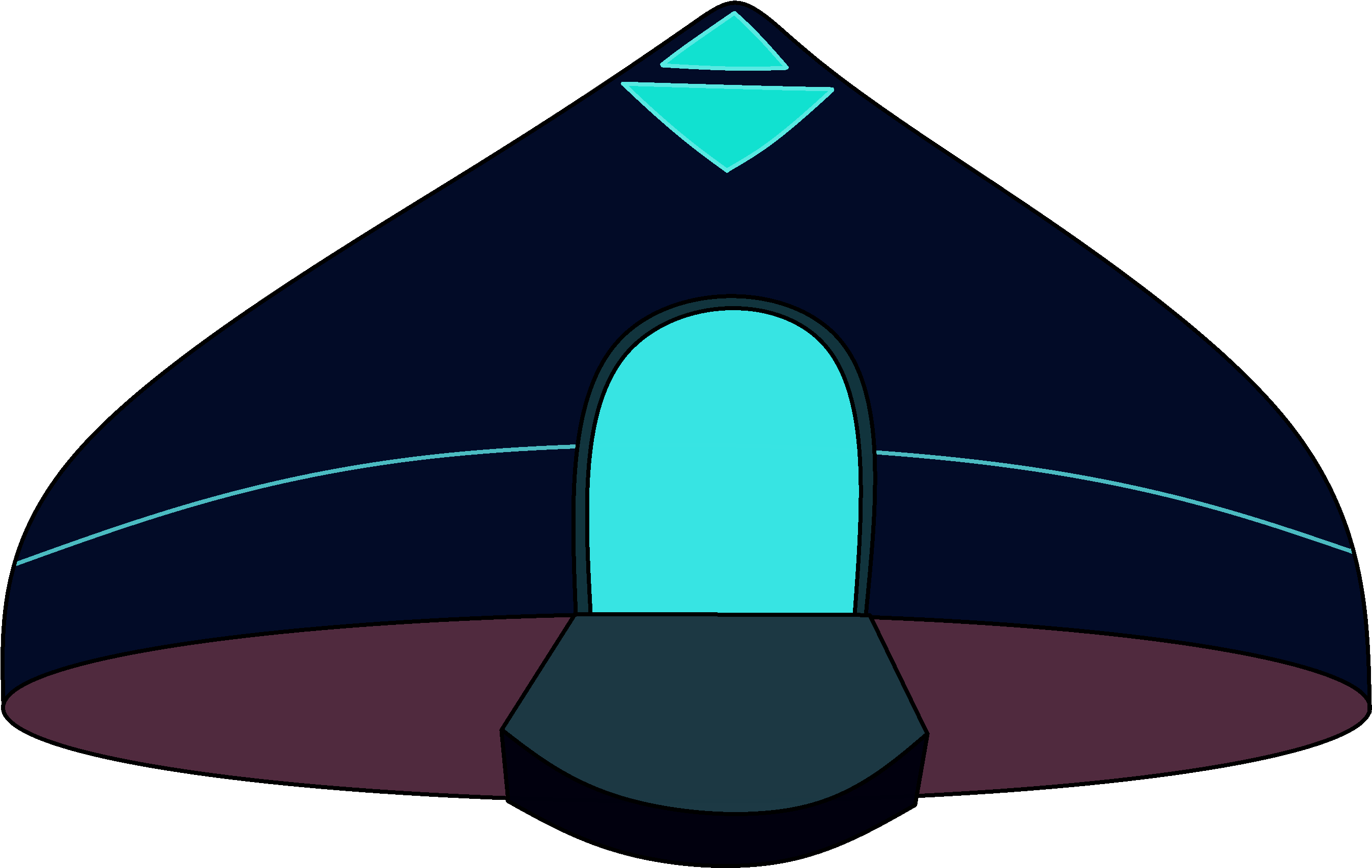 Old Ship Sun Clipart - Steven Universe Aquamarine Ship (3450x2218), Png Download