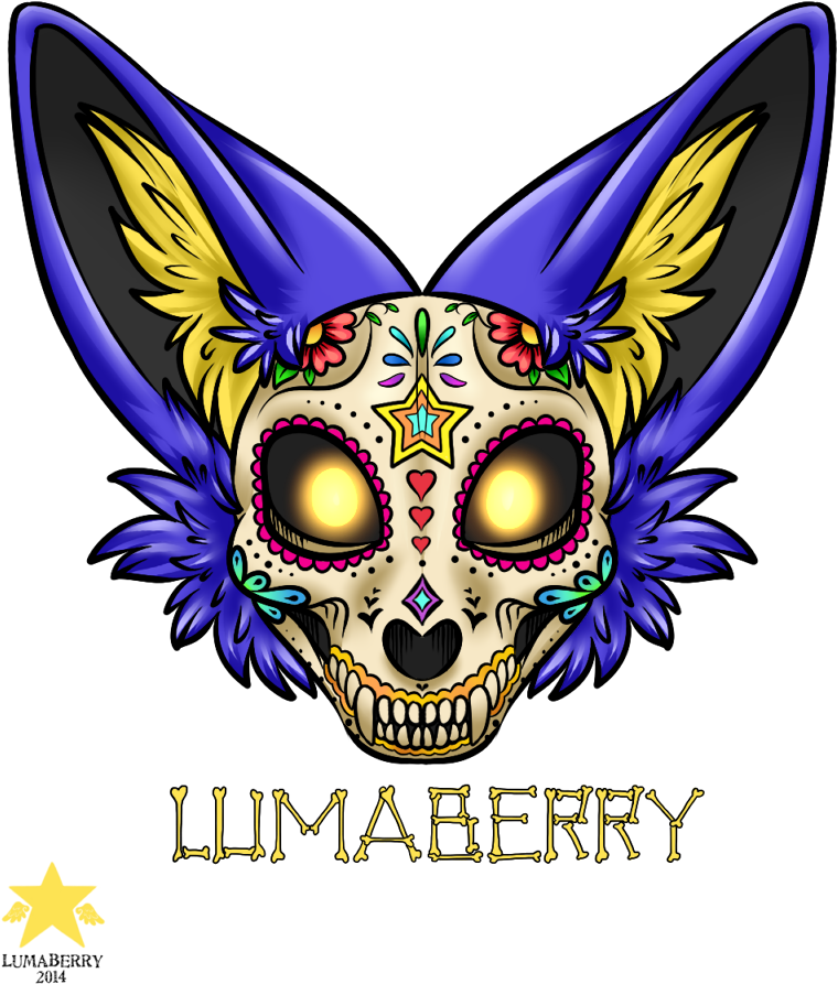 Day Of The Dead Lumaberry Badge - Illustration (800x960), Png Download