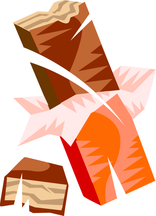 Vector Illustration Of Sweet Confection Chocolate Bar - Illustration (508x700), Png Download