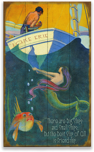 Vintage Vogue Magazine Cover Mermaid (730x730), Png Download