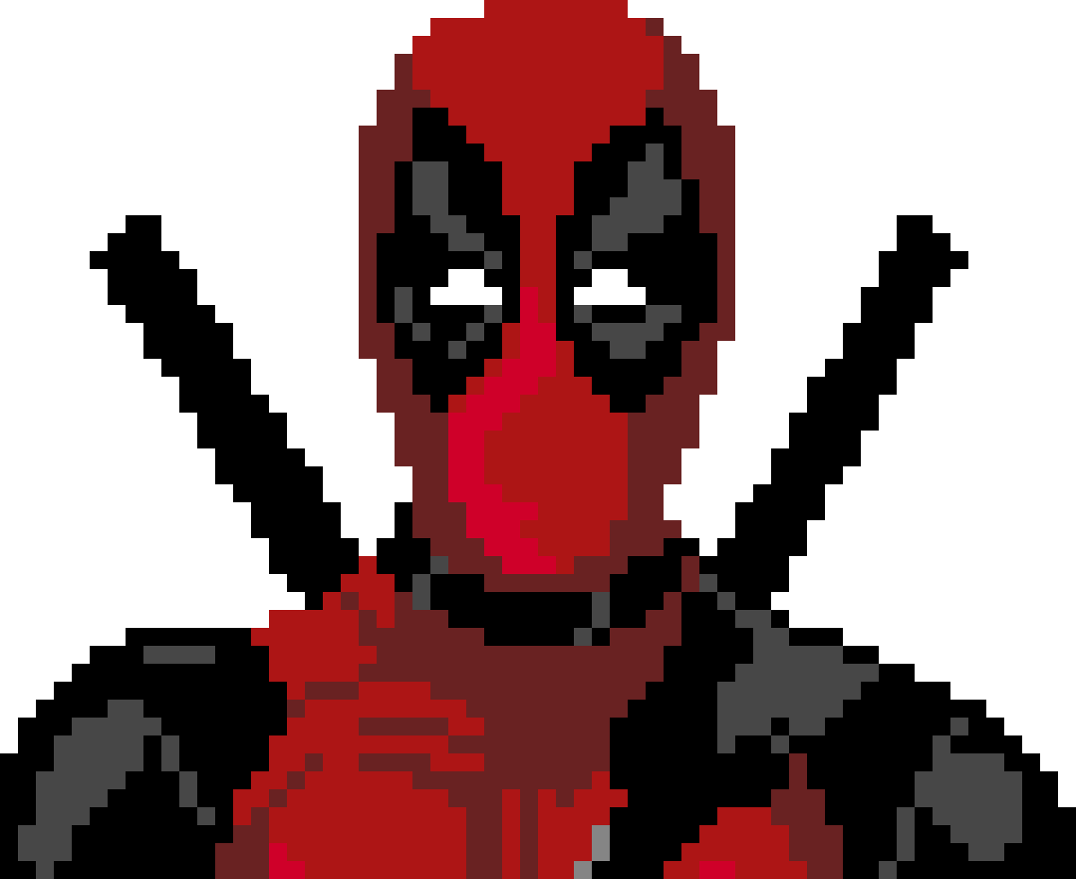 Deadpool - Deadpool Logo Pixel Art (1200x980), Png Download