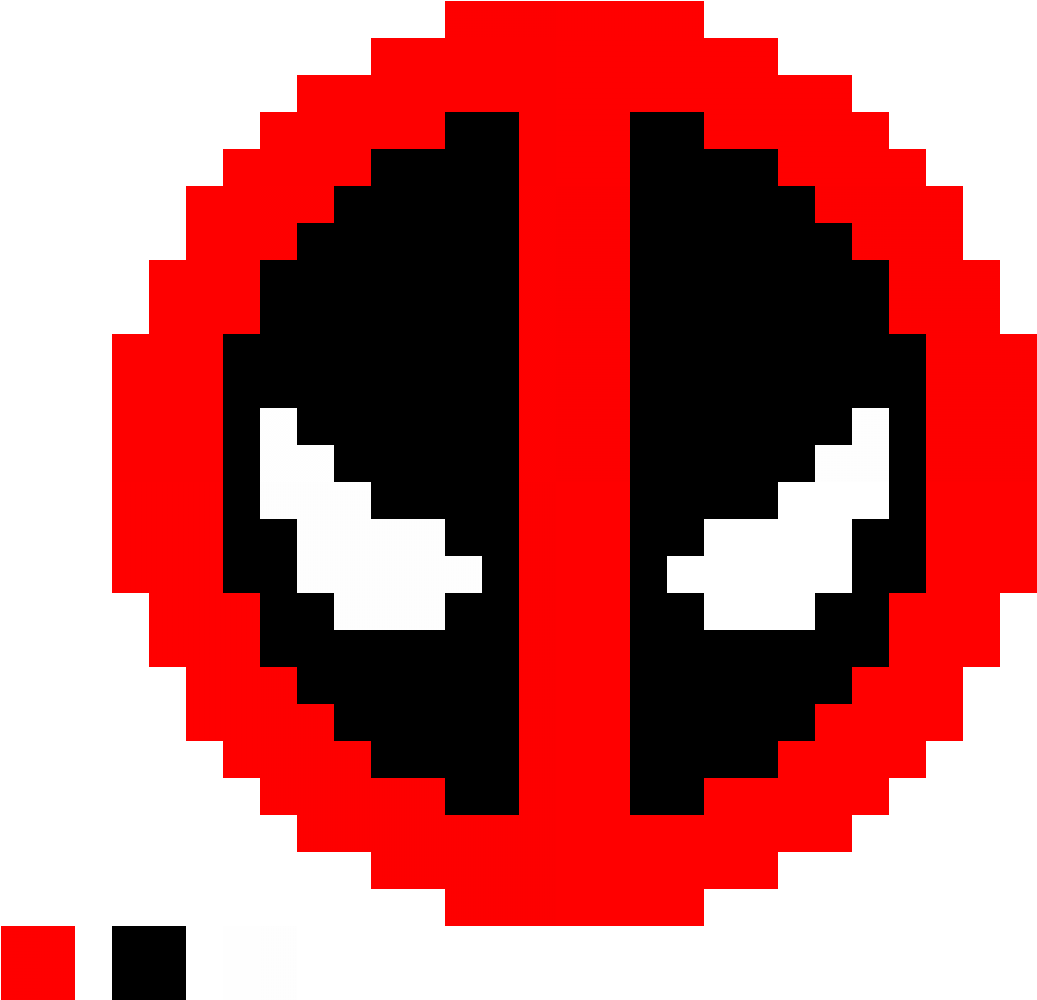 Deadpool - Deadpool Logo Pixel Art (1184x1184), Png Download