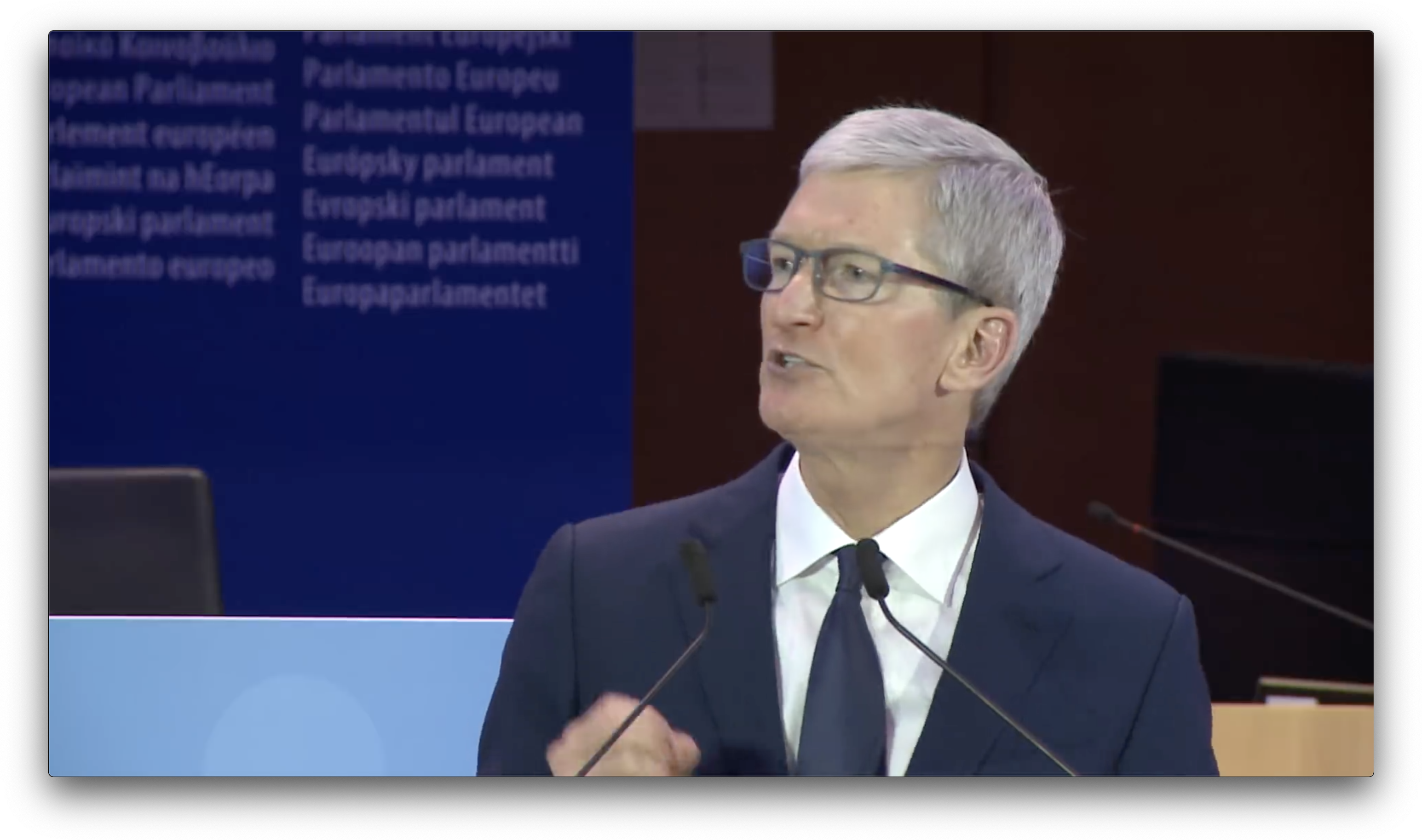 On Wednesday, Apple Ceo Tim Cook Spoke At The International - Public Speaking (3104x1846), Png Download