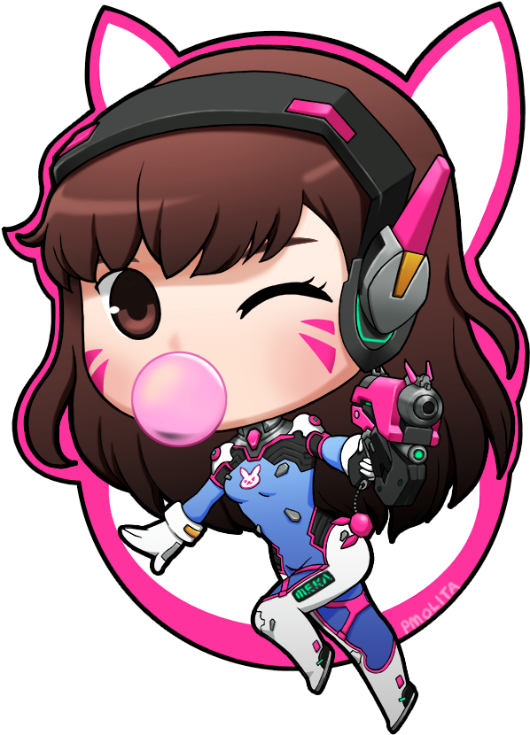 381kib, 800x921, File - Overwatch D Va Chibi (800x921), Png Download