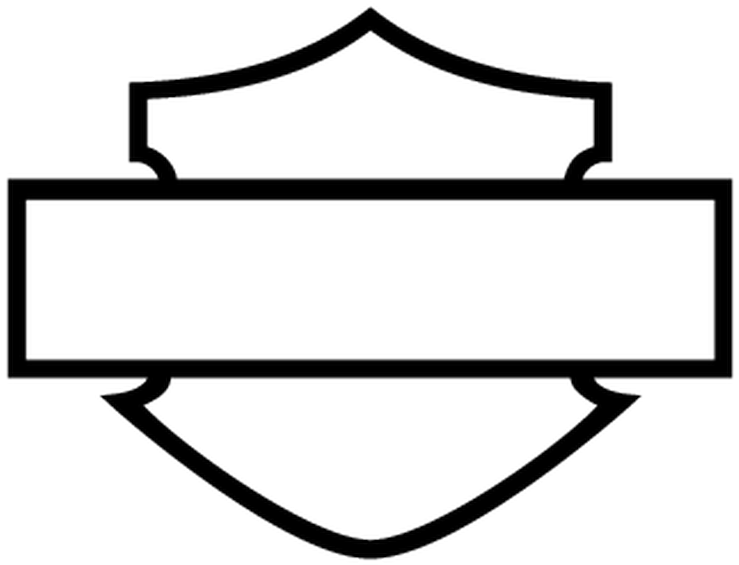 Harley Davidson Logo Silhouette Decal 2nd Model - Harley Davidson Shield Outline (800x800), Png Download