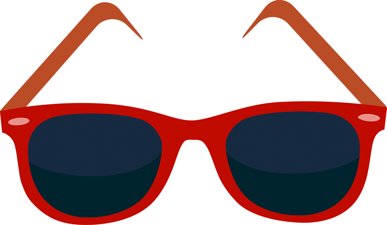Vector Library Library Sunglasses Near Sightedness - نظارة شمسية كليب ارت (1300x757), Png Download