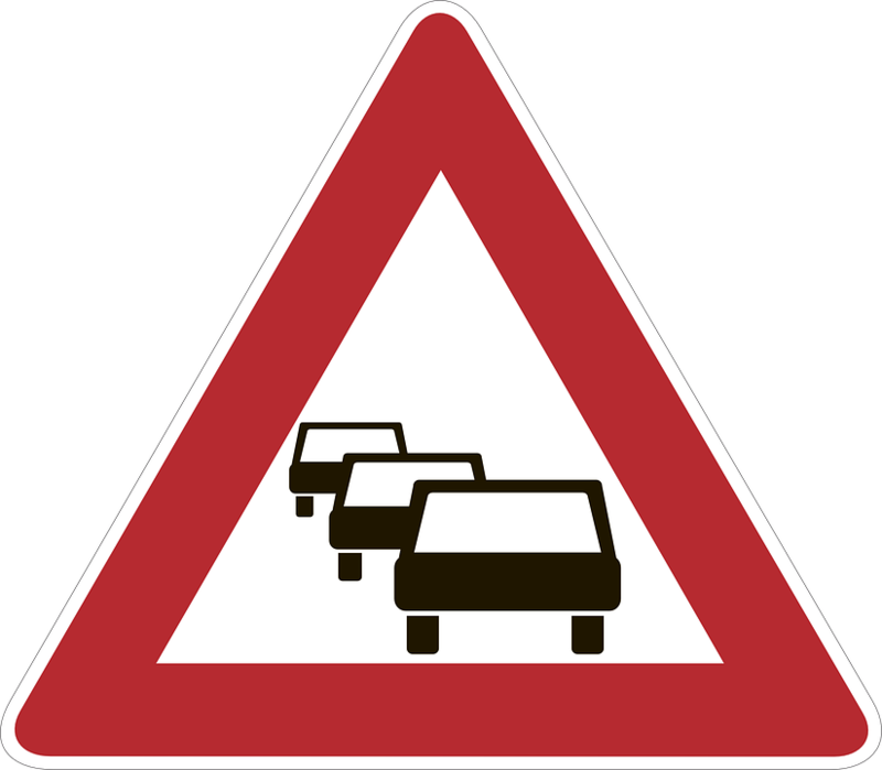 Jam, Traffic Sign, Shield, Tr - Traffic Sign Traffic Jam (800x699), Png Download