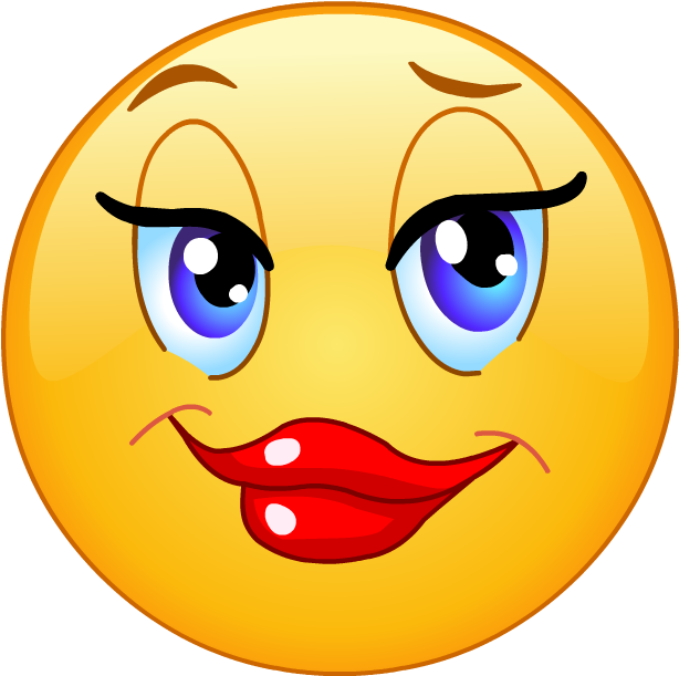 Emoji Created With - Kiss Emoticon (1023x767), Png Download