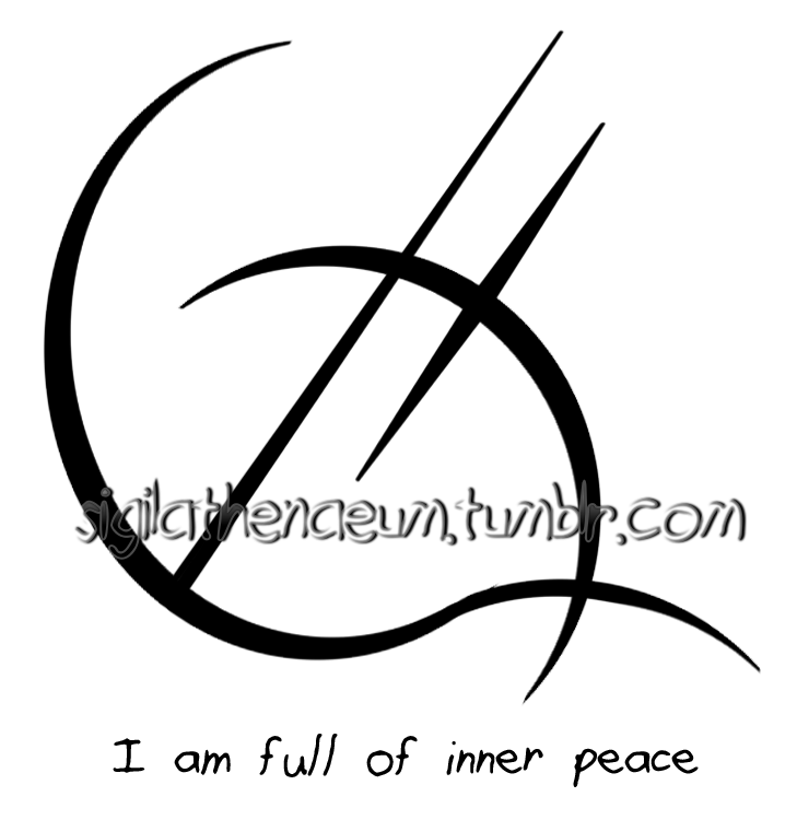 “i Am Full Of Inner Peace” Sigil Requested By Anonymous - Sigil For Peace (750x750), Png Download