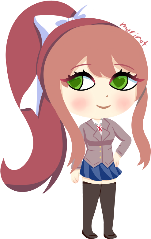 Pin By Despair Queen On Doki Doki Literature Club - Cartoon (567x839), Png Download