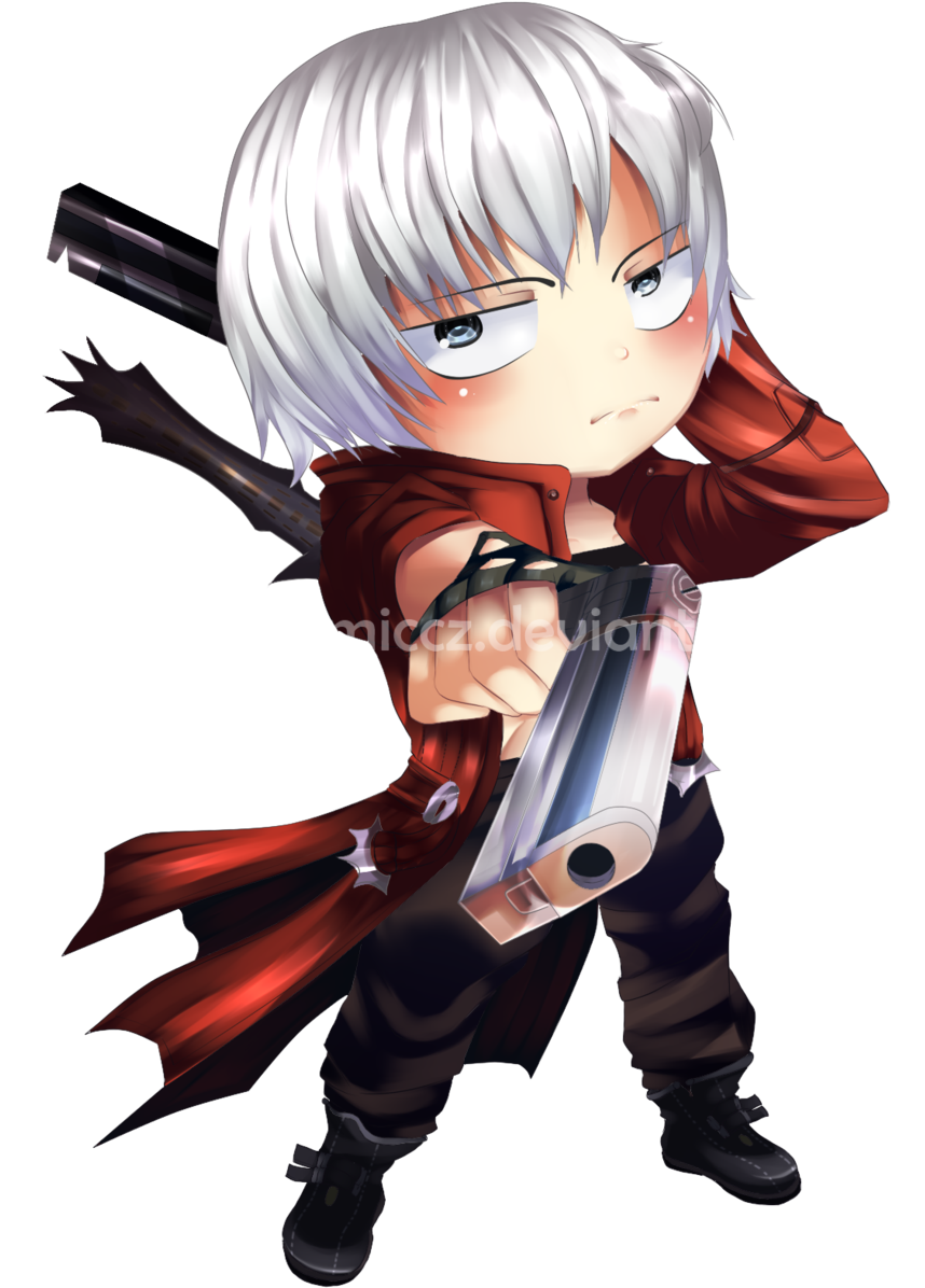 Devil May Cry Clipart Chibi - Chibi Dante Devil May Cry (900x1332), Png Download