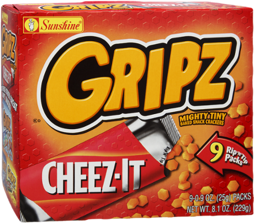 Sunshine Cheez-it Gripz Mighty Tiny Baked Snack Crackers - Cheez Its (600x600), Png Download