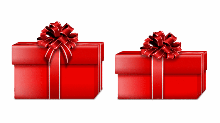 Christmas Pub Quiz Questions - Red Christmas Present (750x418), Png Download