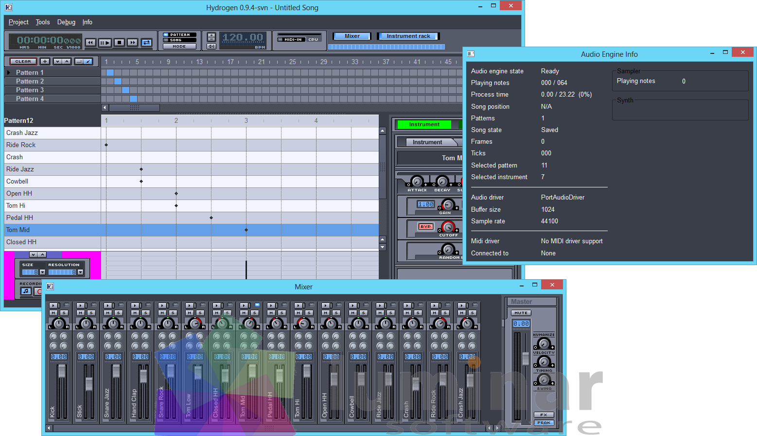 Drum Machine Beat Beats Music Generation Software Product - Hydrogen Drum (1557x898), Png Download