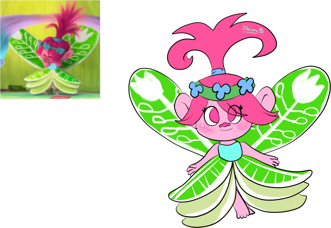 Dreamworks Fan Art Youtube Transprent Png Pink - Trolls Fanart (1280x853), Png Download