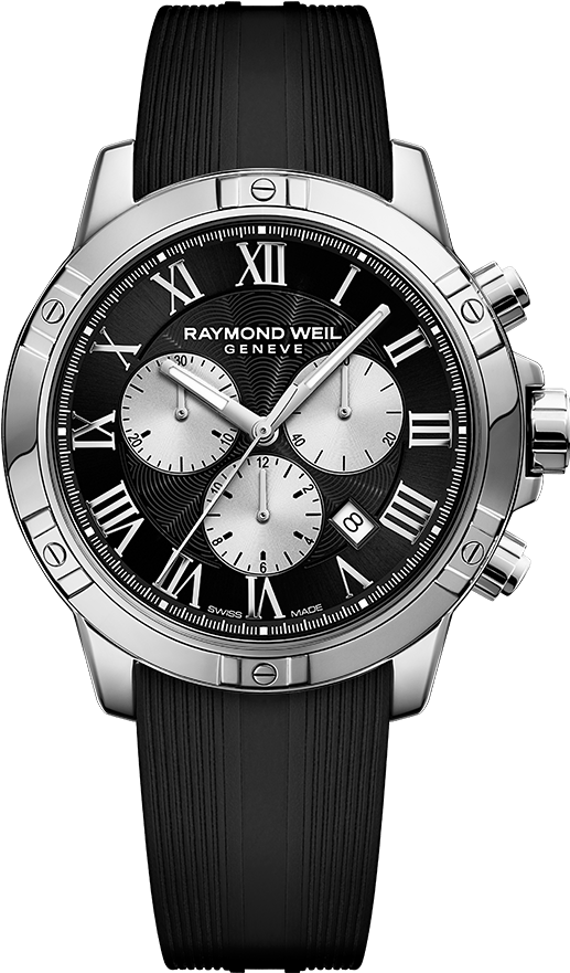 Raymond Weil Tango Men's Black Silver Steel Quartz - Raymond Weil Tango (700x880), Png Download
