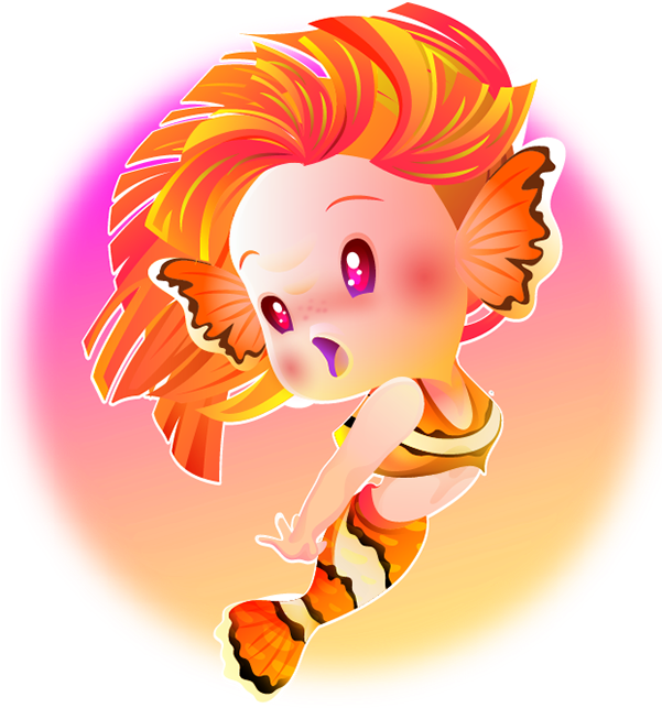 My Personal Illustration, Created Cute Little Mermaids - Illustration (600x677), Png Download