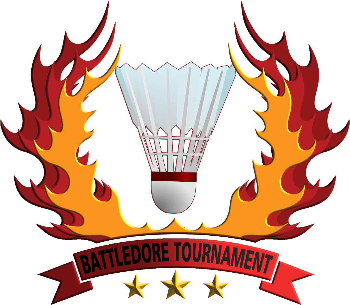 Logo Designed For Shuttle Tournament - Badminton Logo Black And White (1600x1262), Png Download