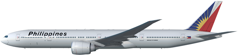 Pal Airplane Png - Philippine Airlines Plane Png (1000x445), Png Download