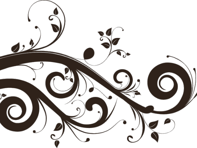 Vector Swirl Clipart Transparent Background - Floral Png (640x480), Png Download