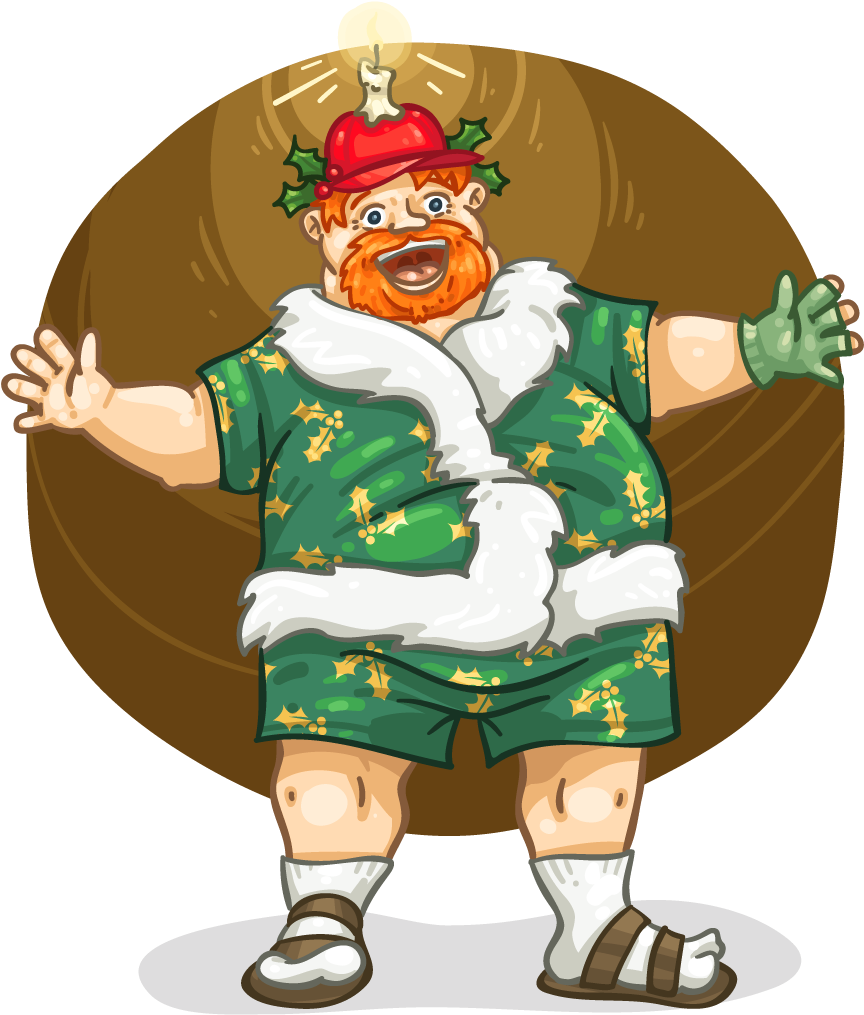 Ghost Of Christmas Present - Cartoon The Ghost Of Christmas Present (1024x1024), Png Download