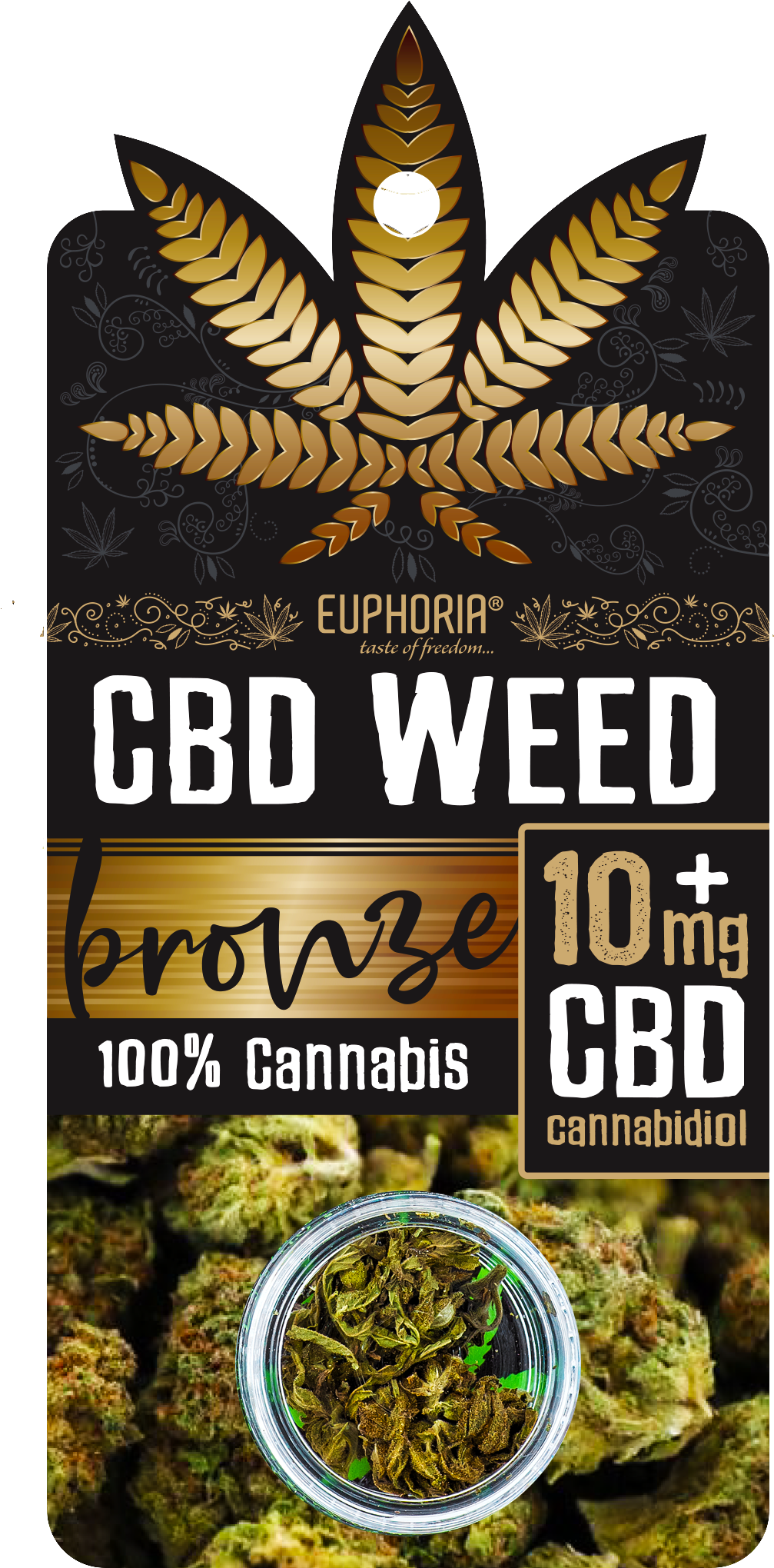 Cbd Weed Bronze 10 Mg - Cbd Weed Gold (1063x2185), Png Download