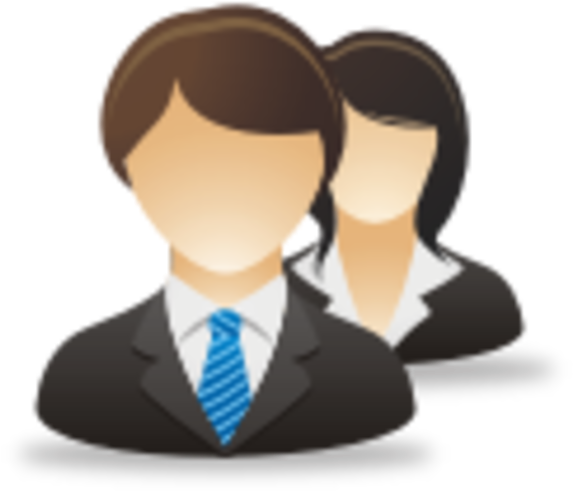 Business Man And Woman Icon (600x600), Png Download