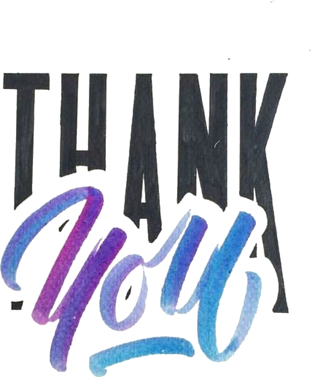 Thankyou Sticker - Calligraphy (1024x1241), Png Download