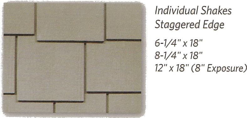 Weatherboards Shapes Individual Shakes Staggered Edge - Wood (816x406), Png Download