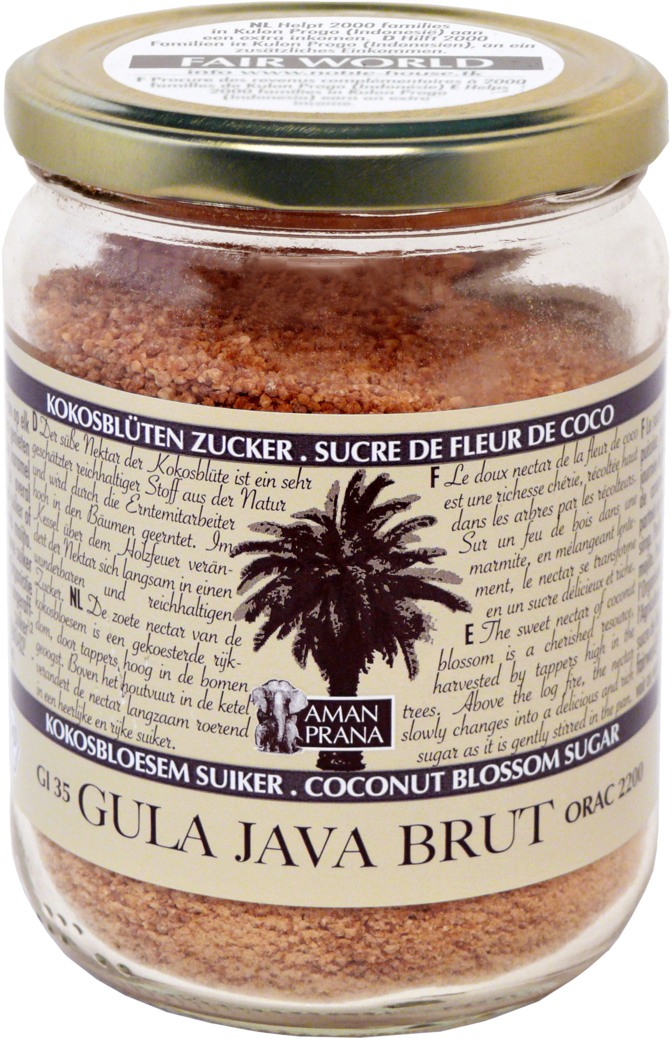 Download Amanprana Gula Java Brut Organic Coconut Blossom - Gula Java Brut (731x1080), Png Download