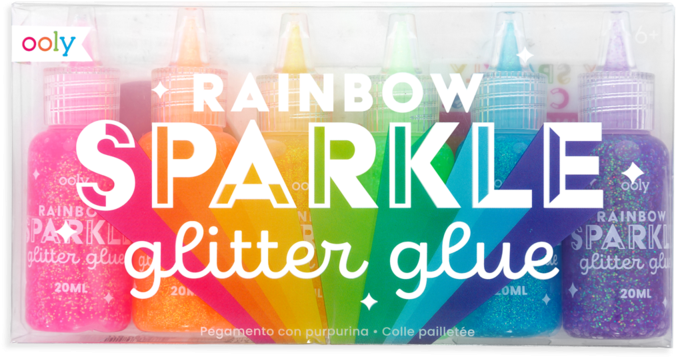Rainbow Sparkle Glitter Glue Set Of - Graphic Design (800x800), Png Download