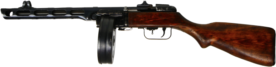 Ppsh Sumbmachine Gun - Assault Rifle (1024x341), Png Download