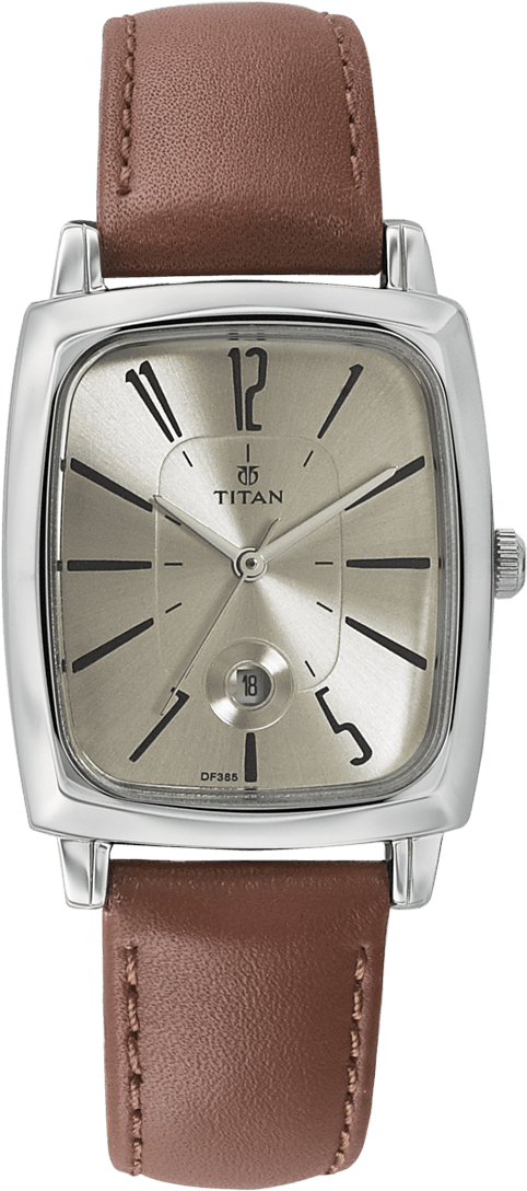 Women's Leather Titan Watch (888x1200), Png Download