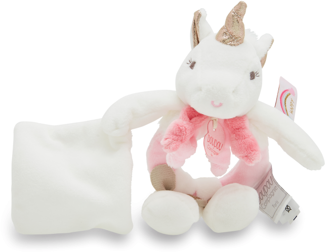 Unicorn Rattle Toy - Stuffed Toy (700x700), Png Download