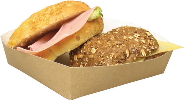 Container, Cardboard, Sandwich Wedge, 135x135x35mm, - Fast Food (640x640), Png Download