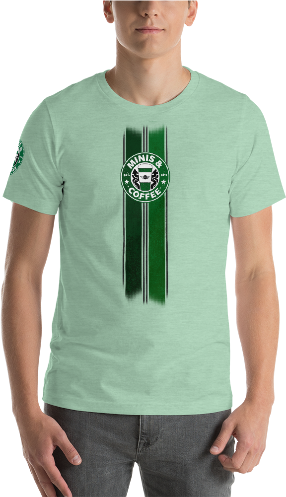 Mini & Coffee Racing Stripes Short Sleeve Unisex T - T-shirt (1000x1000), Png Download