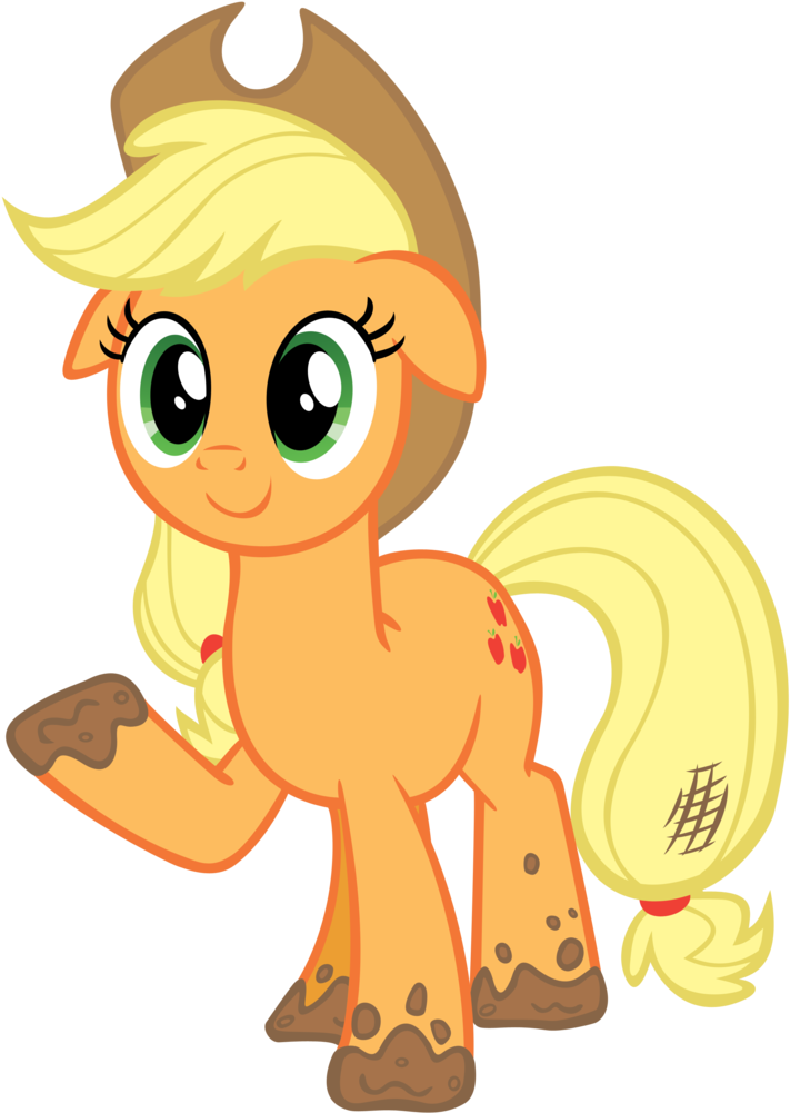 Comments - Mlp Applejack Muddy (883x1024), Png Download
