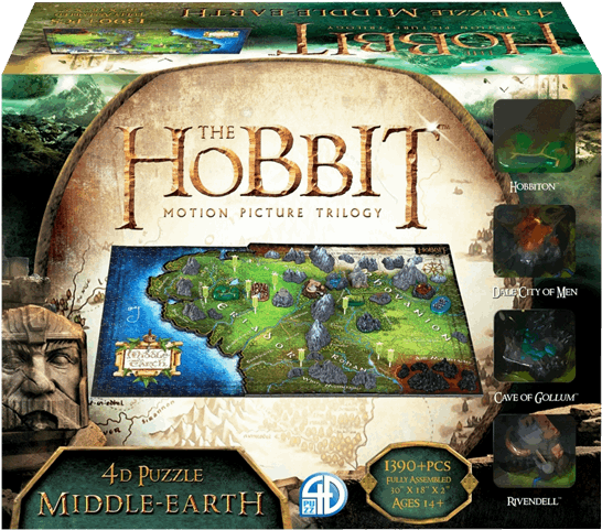 Middle Earth 4d Puzzle - Middle-earth (600x600), Png Download